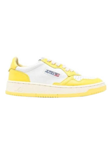 Medalist two-tone low-top sneakers yellow white - AUTRY - BALAAN 1