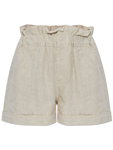 Posse Linen Shorts Ducky, Women's, Beige - POSSE - BALAAN 1