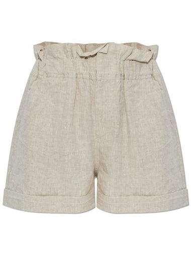 Posse Linen Shorts Ducky, Women's, Beige - POSSE - BALAAN 1