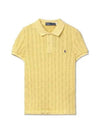 W slim fit cable knit polo shirt yellow - POLO RALPH LAUREN - BALAAN 2