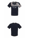 Circlet Logo Printing Short Sleeve T-Shirt Navy - STONE ISLAND - BALAAN 5