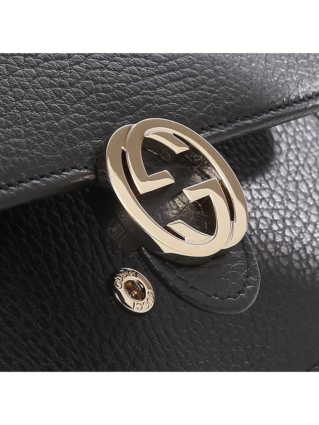 GG Interlocking Chain Strap Cross Bag Black - GUCCI - BALAAN 5