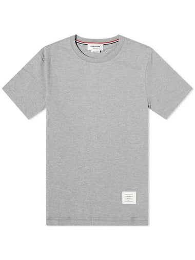 Men's Side Slit Relaxed Short Sleeve T-Shirt Light Grey - THOM BROWNE - BALAAN 1