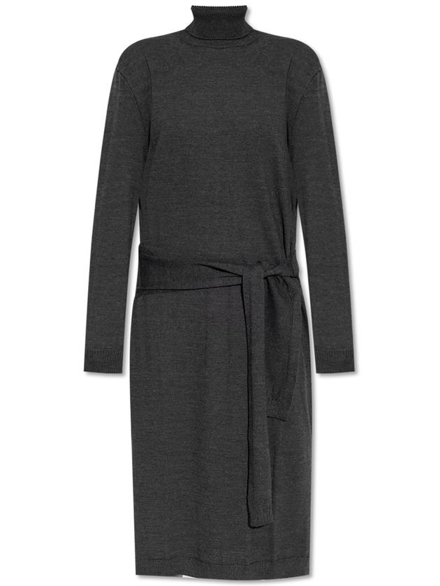 Women's Trompe L'Oeil  Midi Dress Grey - LEMAIRE - BALAAN 1