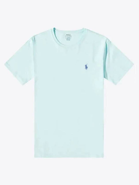 Embroidered Logo Cotton Short Sleeve T-Shirt Light Blue - POLO RALPH LAUREN - BALAAN 2