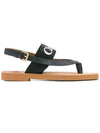 Woody Logo Strap Sandals Black - CHLOE - BALAAN 3