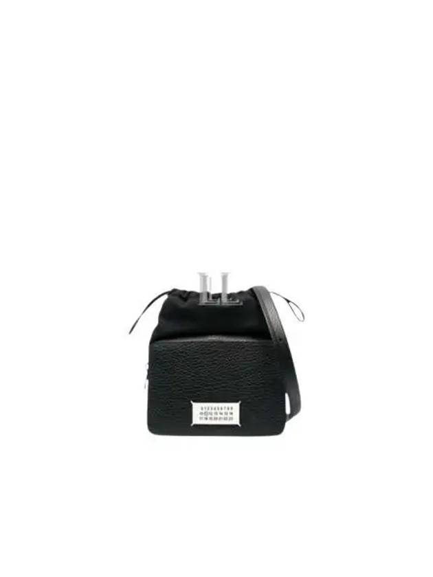 Logo Patch Leather Bucket Cross Bag Black - MAISON MARGIELA - BALAAN 2