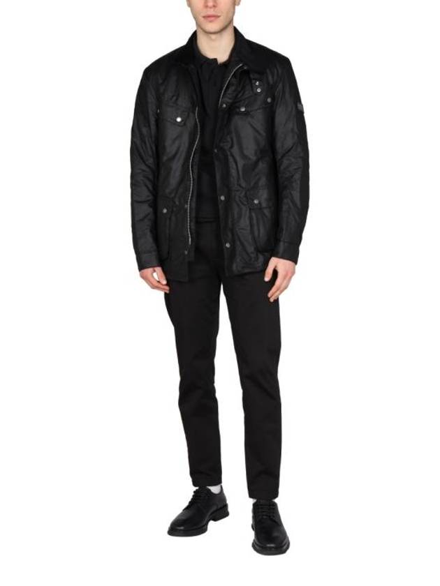 Duke Wax Button Jacket Black - BARBOUR - BALAAN 3