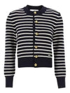 Sweater FKC039 KN00614023 NAVY BLUE OFF WHITE - AMI - BALAAN 2