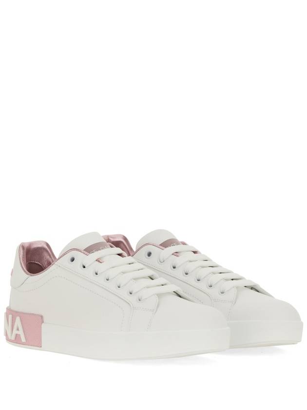 Portofino low-top sneakers white pink - DOLCE&GABBANA - BALAAN 11