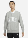 Club Fleece Long Sleeves Polo Shirt Grey - NIKE - BALAAN 2