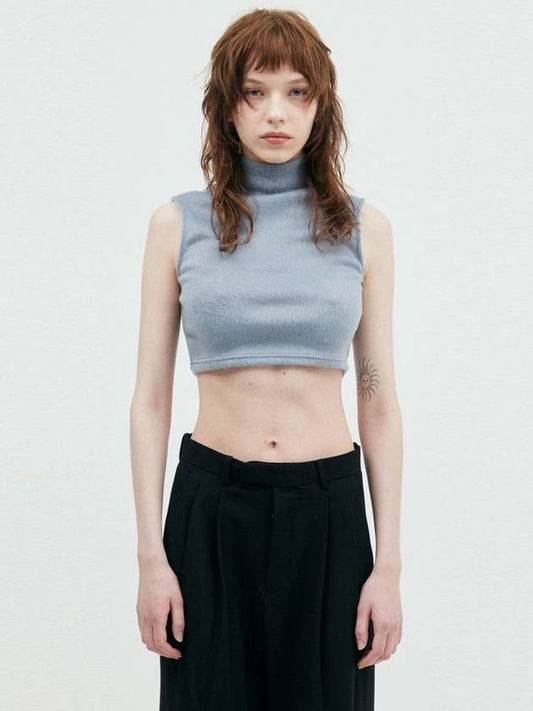 Maverick Women's Angora Crop Top Blue - MAVRK - BALAAN 1