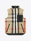 Check Reversible Padded Vest Beige - BURBERRY - BALAAN 2