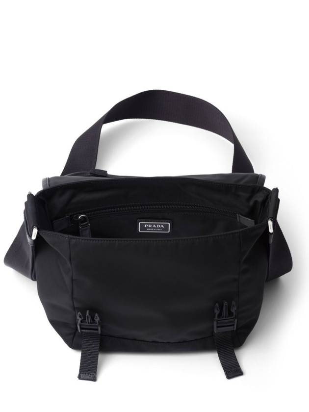 Triangle Logo Re-Nylon Cross Bag Black - PRADA - BALAAN 3