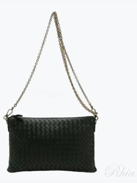 Intrecciato Chain Crossbody Bag Black - BOTTEGA VENETA - BALAAN 2