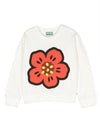 Kids Boke Flower Long Sleeve T-Shirt White - KENZO - BALAAN 1