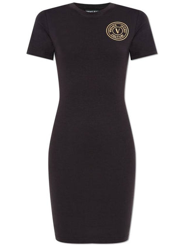 Versace Jeans Couture Dress With Logo, Women's, Black - VERSACE - BALAAN 1