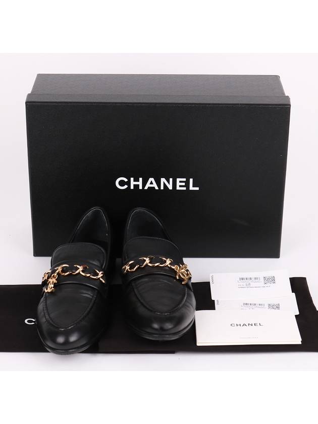 CC logo gold black women s loafers G36420 - CHANEL - BALAAN 9