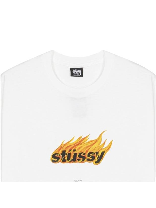 Flame t shirt white 1904763 - STUSSY - BALAAN 2