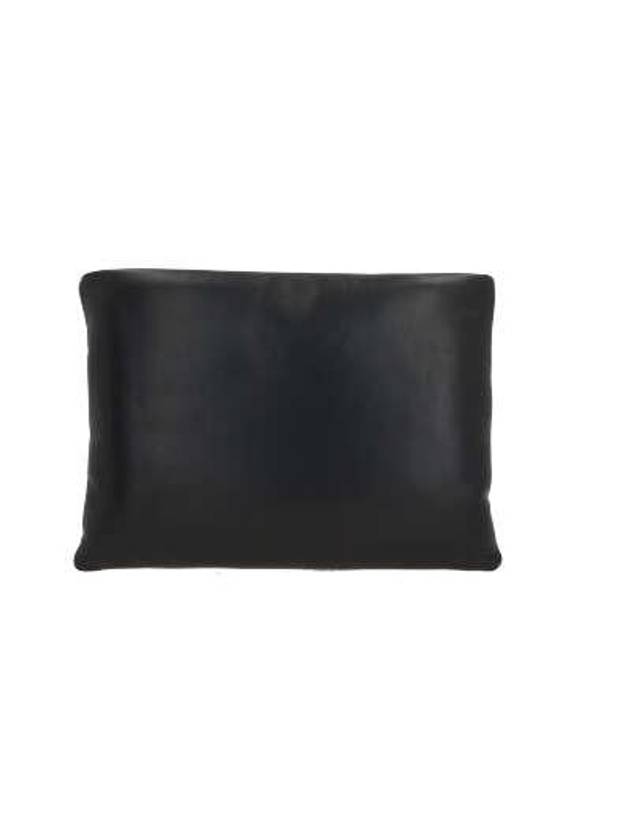 Logo Padding Large Clutch Bag Black - SAINT LAURENT - BALAAN 4