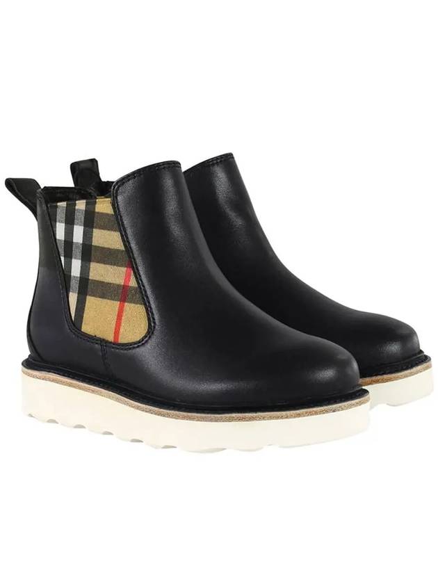 Kids Hayden Check Ankle Boots Black 4078604 - BURBERRY - BALAAN 1