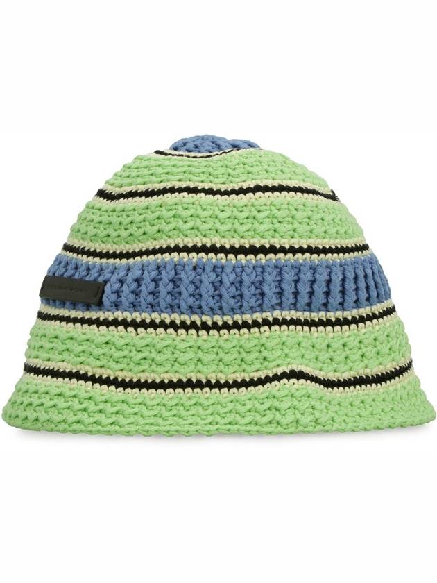 Crochet Knit Bucket Hat Green - STELLA MCCARTNEY - BALAAN 4