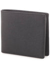 Stitched Bifold Leather Half Wallet Black - MAISON MARGIELA - BALAAN 3