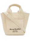 Canvas Logo Printing Tote Bag Beige - ACNE STUDIOS - BALAAN 3