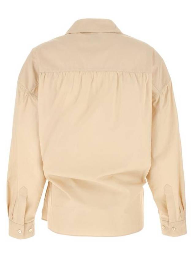 Straight Collar Twisted Shirt Ivory - LEMAIRE - BALAAN 3