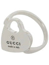 Trademark Heart Motif Ring Silver - GUCCI - BALAAN 4