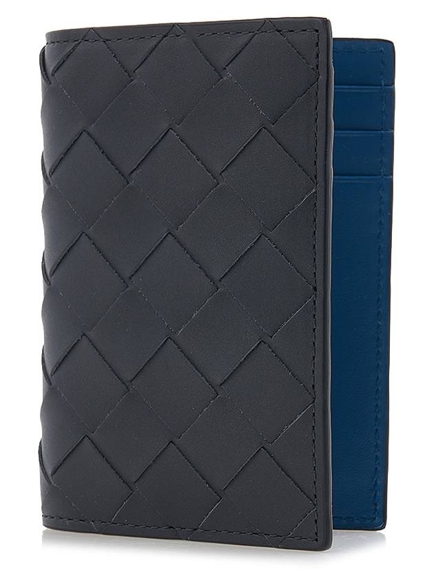 Intrecciato Card Wallet Blue Ardoise - BOTTEGA VENETA - BALAAN 2