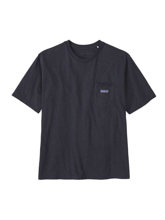 Men's Daily Pocket Regenerative Cotton Short Sleeve T-Shirt Black - PATAGONIA - BALAAN 1
