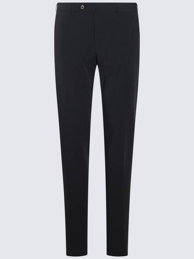 Pt Torino Navy Blue Cotton Pants - PT TORINO - BALAAN 1