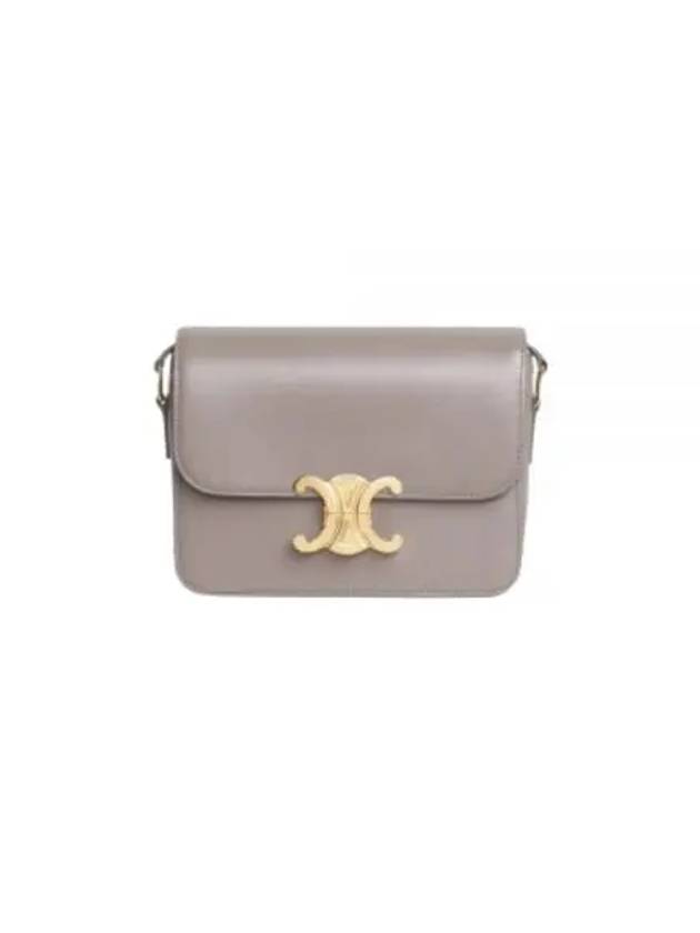 Teen Triomphe Shiny Calfskin Cross Bag Pebble - CELINE - BALAAN 2