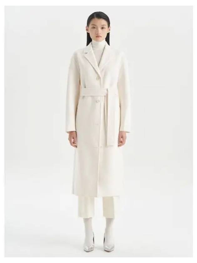 Women s double wool cashmere single coat jacket ivory domestic product - THEORY - BALAAN 1