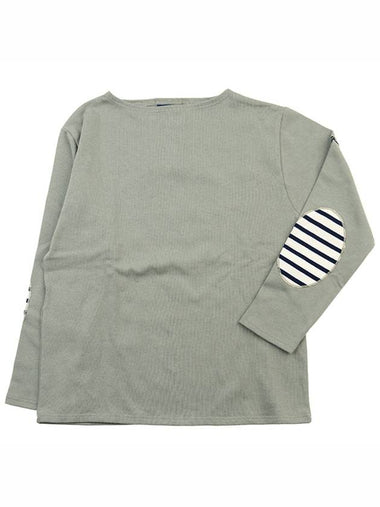 Gildo Elbow Patch Plain Olive Long Sleeve TShirt - SAINT JAMES - BALAAN 1