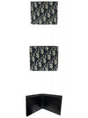 Compact Wallet Beige & Black  Oblique Jacquard - DIOR - BALAAN 5