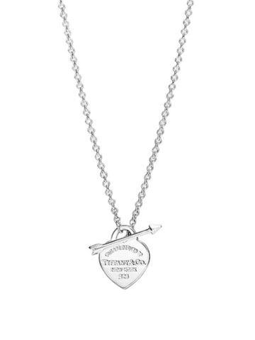 Lovestruck Heart Tag Pendant Necklace Silver - TIFFANY & CO. - BALAAN 1