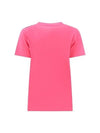 Logo Crew Neck Short Sleeve T-Shirt Pink - BALMAIN - BALAAN 3