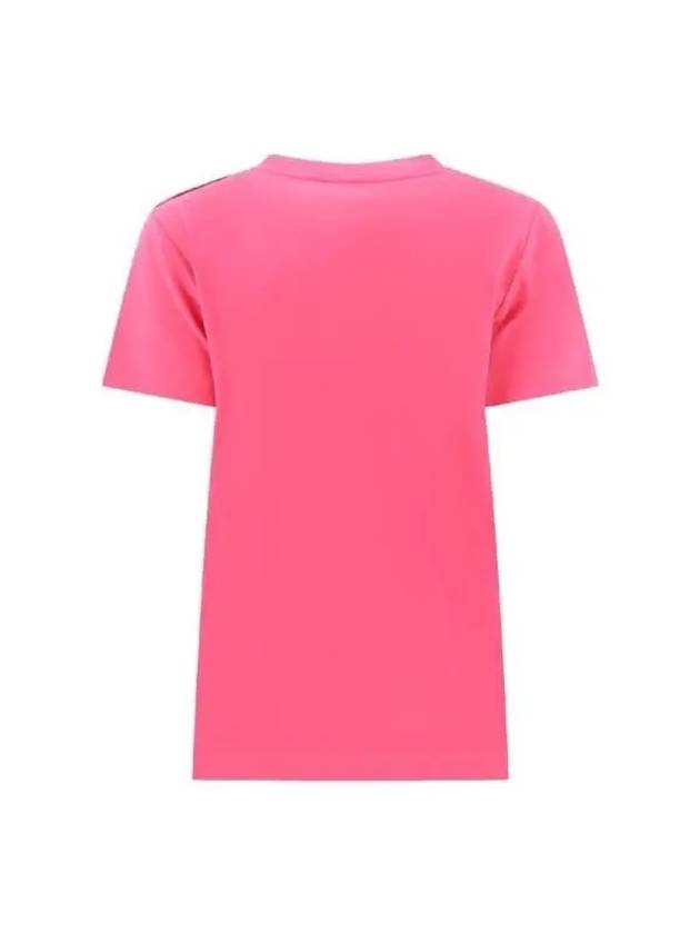 Logo Crew Neck Short Sleeve T-Shirt Pink - BALMAIN - BALAAN 3