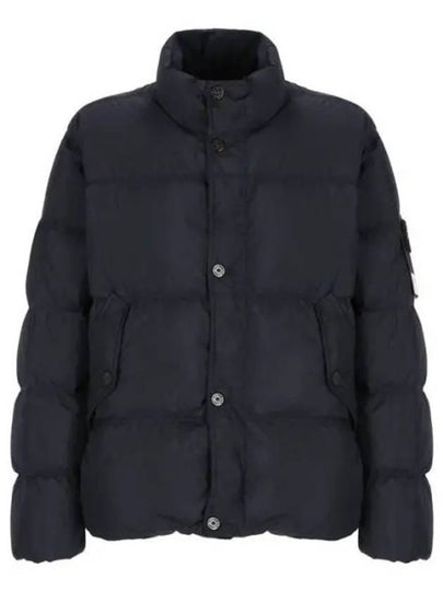 Garment Dyed Crinkle Reps Down Padding Navy - STONE ISLAND - BALAAN 2