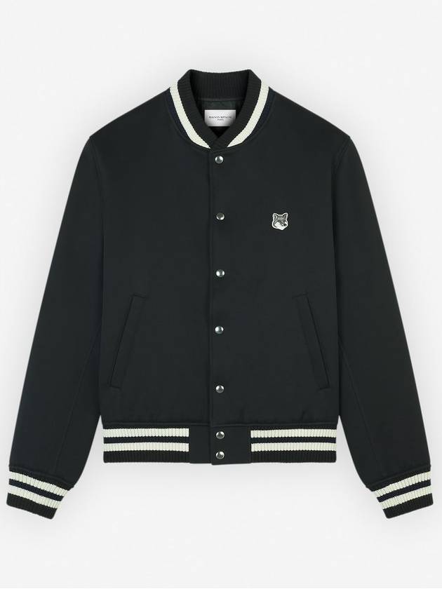 Cotton Satin Teddy Jacket Black - MAISON KITSUNE - BALAAN 2