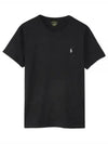 Embroidered Logo Cotton Short Sleeve T-Shirt Black - POLO RALPH LAUREN - BALAAN 2