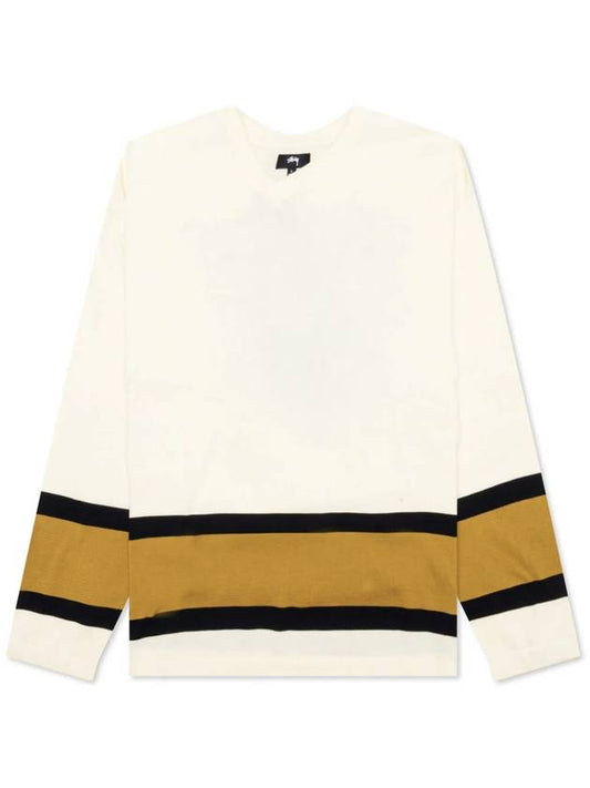 24SS Knit Hockey Sweater Natural 117211 NATURAL - STUSSY - BALAAN 1