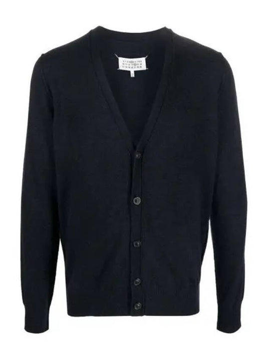 Cashmere Back Stitch Cardigan Navy - MAISON MARGIELA - BALAAN 2