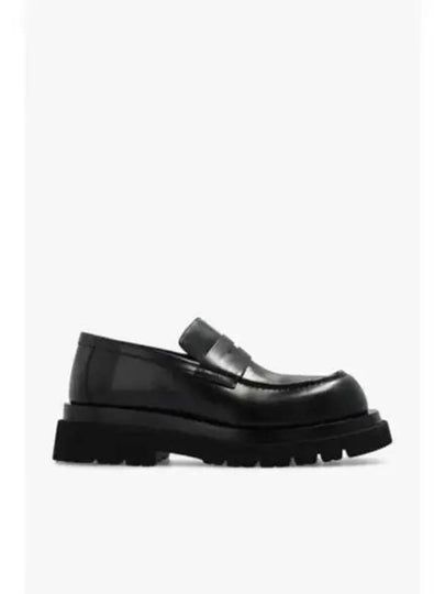 Lug Leather Loafers Black - BOTTEGA VENETA - BALAAN 2