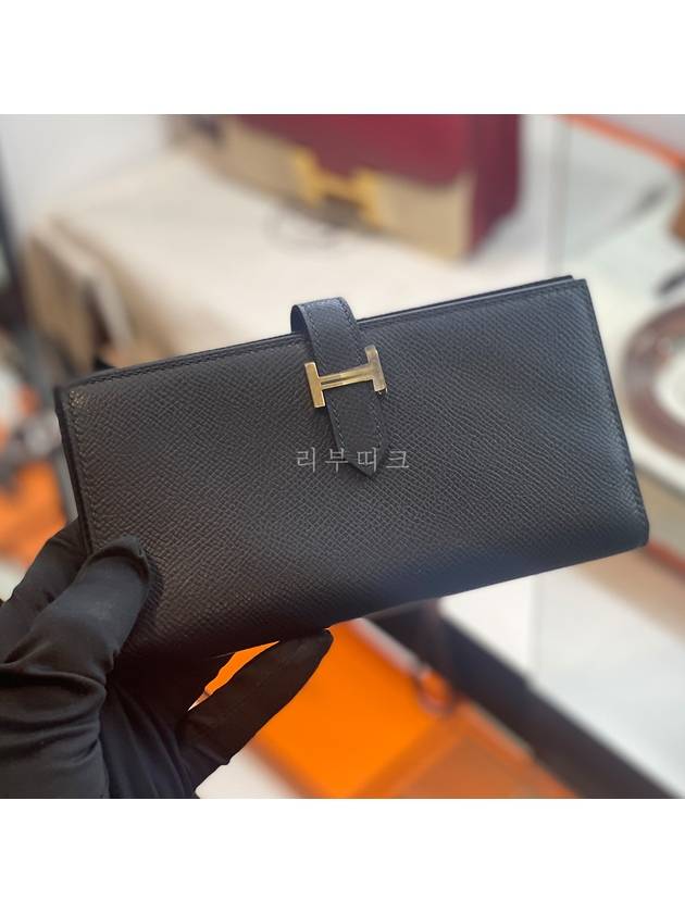 Bean long wallet Apsong black gold - HERMES - BALAAN 1