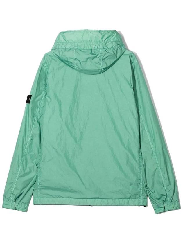 Kids Men s Green Wappen Patch Wind Jumper Hooded Jacket Zip Up 761640233V0052 - STONE ISLAND - BALAAN 4