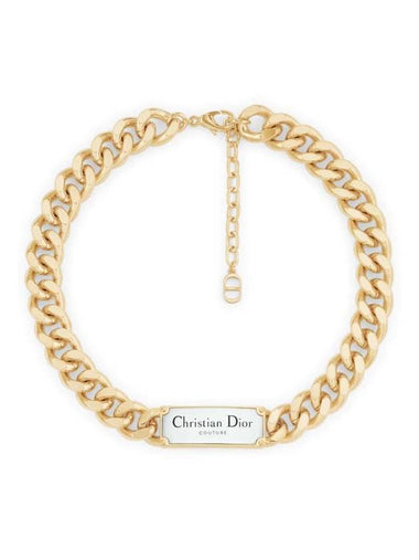 Couture Chain Link Necklace Gold - DIOR - BALAAN 1