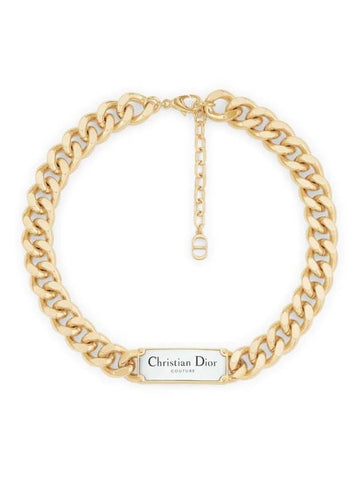 Couture Chain Link Necklace Gold - DIOR - BALAAN 1